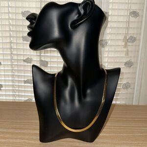 New Jennifer Zeuner 14k plated yellow gold Herringbone Chain Necklace